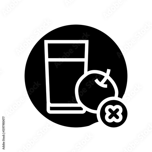 do not give the victim food drink glyph icon vector illustration