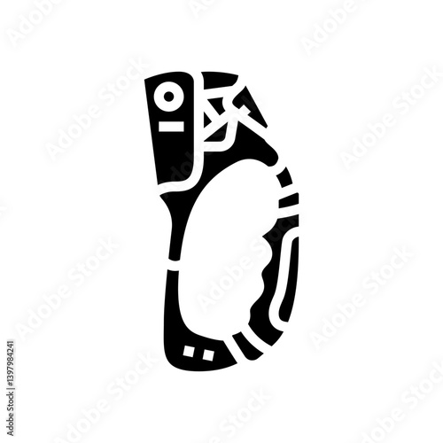 ascenders rock climbing glyph icon vector illustration