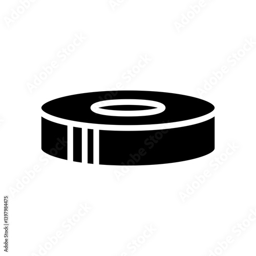 tape rock climbing glyph icon vector illustration