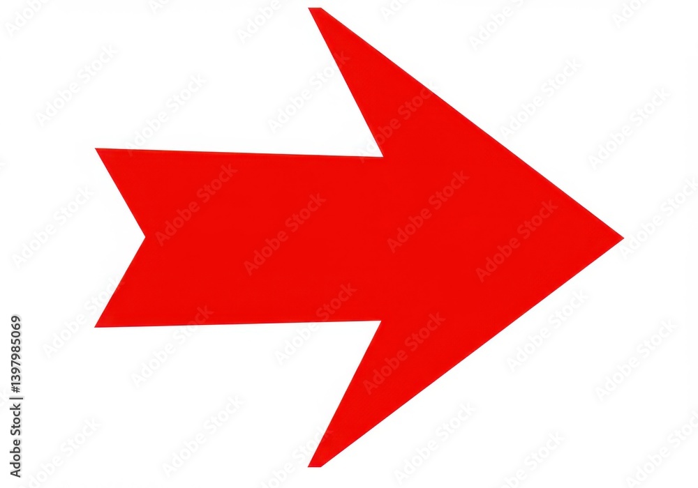 Bright crimson arrow pointing towards the right Bright crimson arrow pointing towards the right