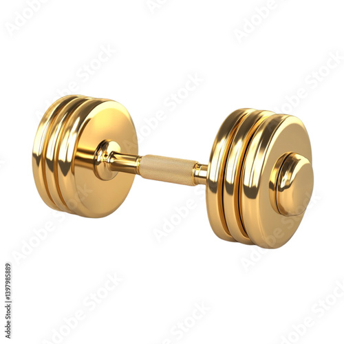 A Luxurious Golden Dumbbell: Fitness Redefined