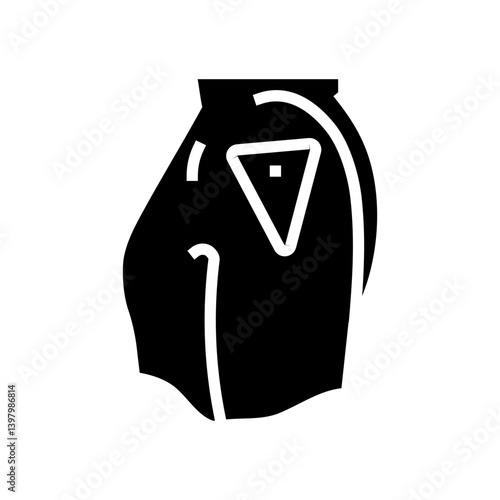 vaccine injection site glyph icon vector illustration