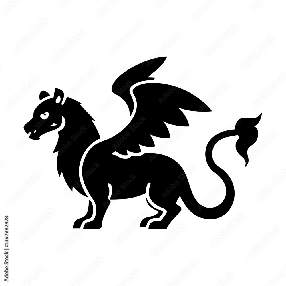 chimera icon, chimera silhouette vector illustration-simple silhouette illustration of chimera, perfect for chimera logos and icons chimera icon, chimera silhouette vector illustration-simple silhouette illustration of chimera, perfect for chimera logos and icons