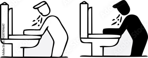 Allergy and symptoms line black icons set. Dermatological, infectious disease. Food intolerance, poisoning. Flu, influenza