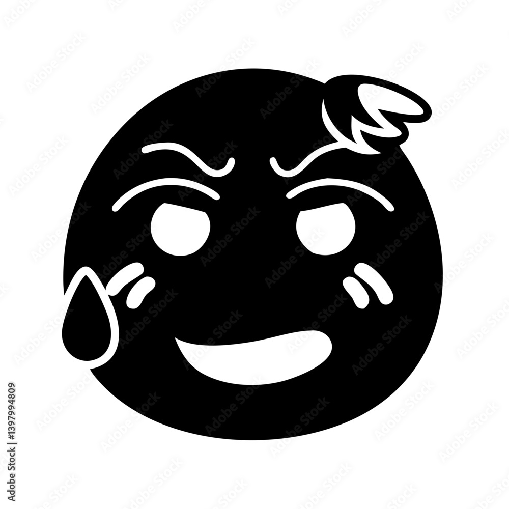 emoji icon, emoji silhouette vector illustration-simple silhouette illustration of emoji, perfect for emoji logos and icons emoji icon, emoji silhouette vector illustration-simple silhouette illustration of emoji, perfect for emoji logos and icons