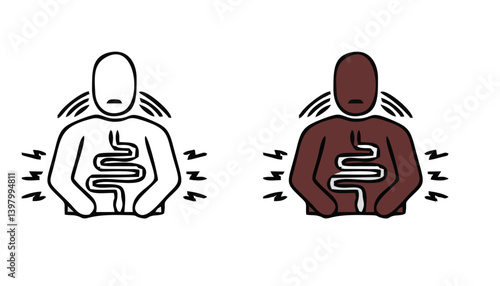 Allergy and symptoms line black icons set. Dermatological, infectious disease. Food intolerance, poisoning. Flu, influenza