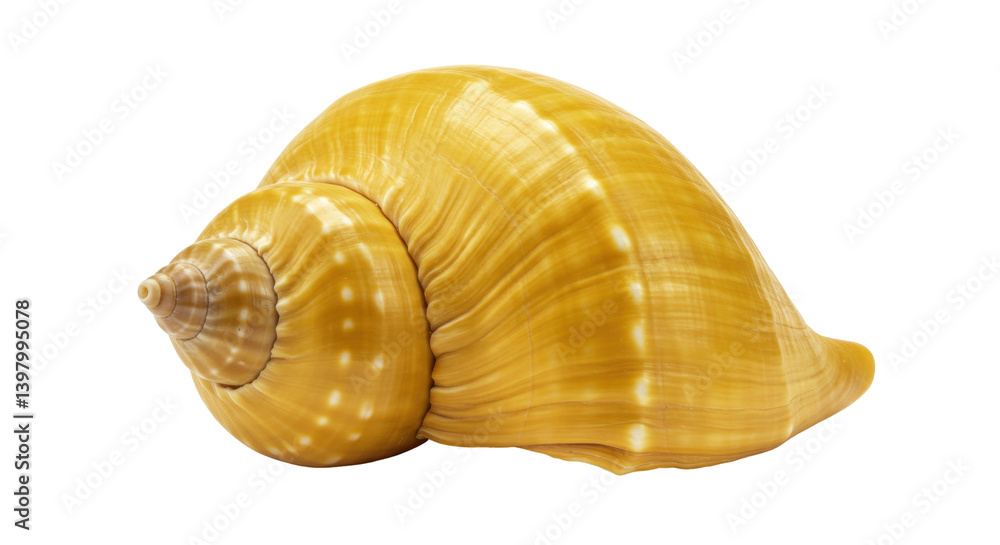 Isolated Yellow Sea Shell Isolated Yellow Sea Shell