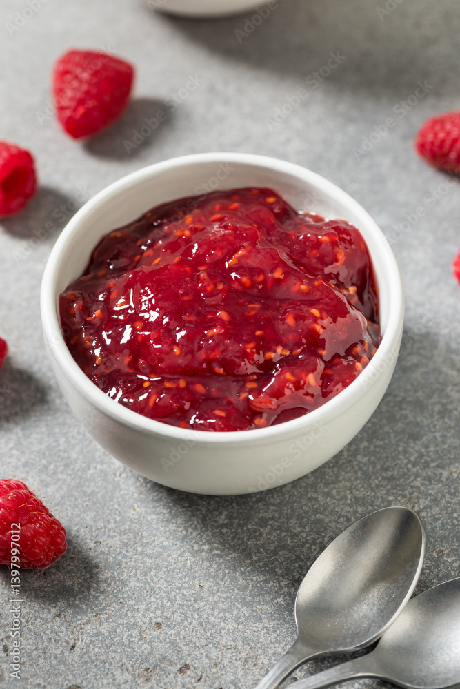 Sweet Organic Red Raspberry Preserves Jam Sweet Organic Red Raspberry Preserves Jam