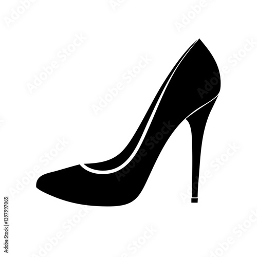 high heels icon, high heels silhouette vector illustration-simple silhouette illustration of high heels, perfect for high heels logos and icons