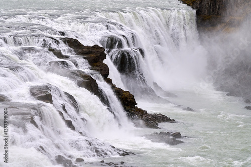 waterfall on the rocks