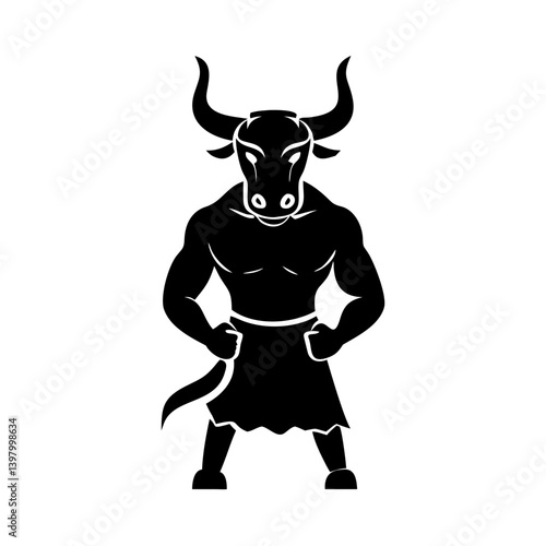 Wallpaper Mural minotaur icon, minotaur silhouette vector illustration-simple silhouette illustration of minotaur, perfect for minotaur logos and icons Torontodigital.ca