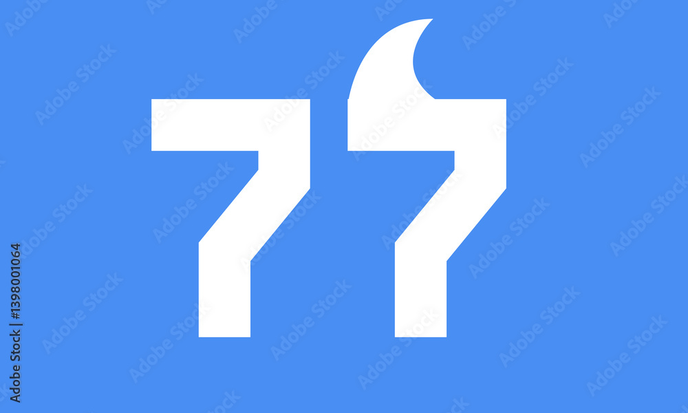 77 Shark Logo Number Simple Modern Blue.eps 77 Shark Logo Number Simple Modern Blue.eps