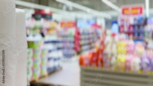 Wallpaper Mural Choosing washing powder ,detergent,liquids at Groceries. Torontodigital.ca