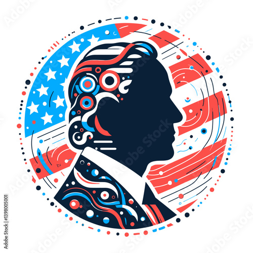 Abstract and artistic vector file of the president