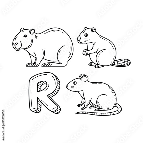 An Illustration of letter R stand for Rodent