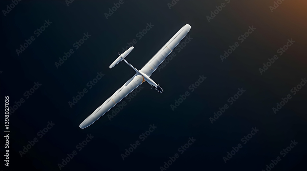 High-tech Glider Plane Illustration in Pixel Art Style High-tech Glider Plane Illustration in Pixel Art Style