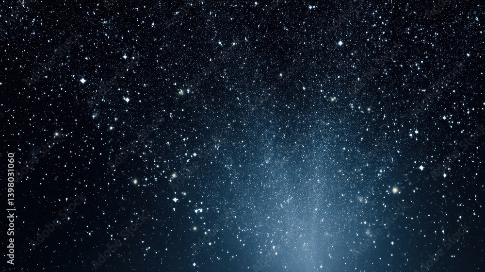 Obraz premium Night sky with stars sparkling on black background.