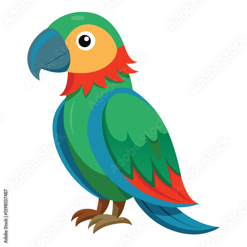 Parrot isolated on white background