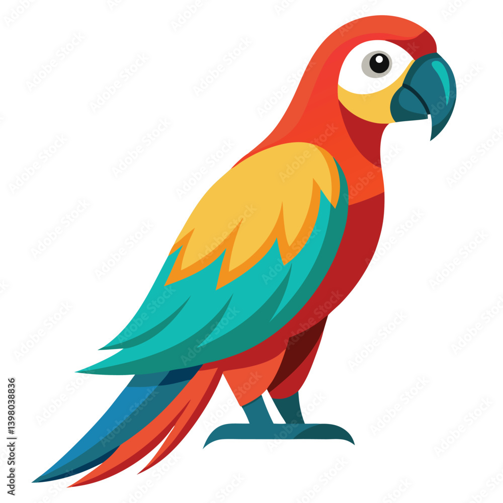 Fototapeta premium Parrot isolated on white background