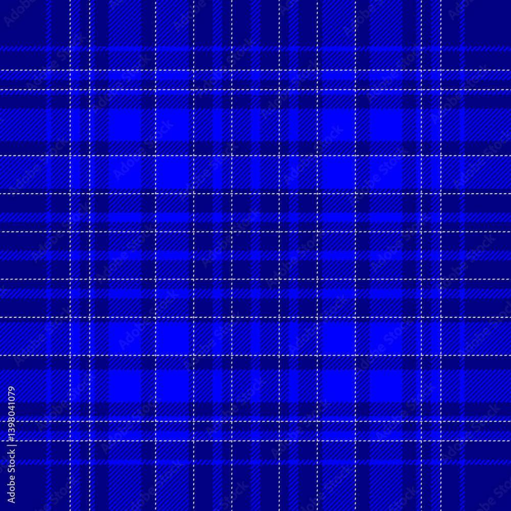 Fototapeta premium blue and white Scottish tartan pattern