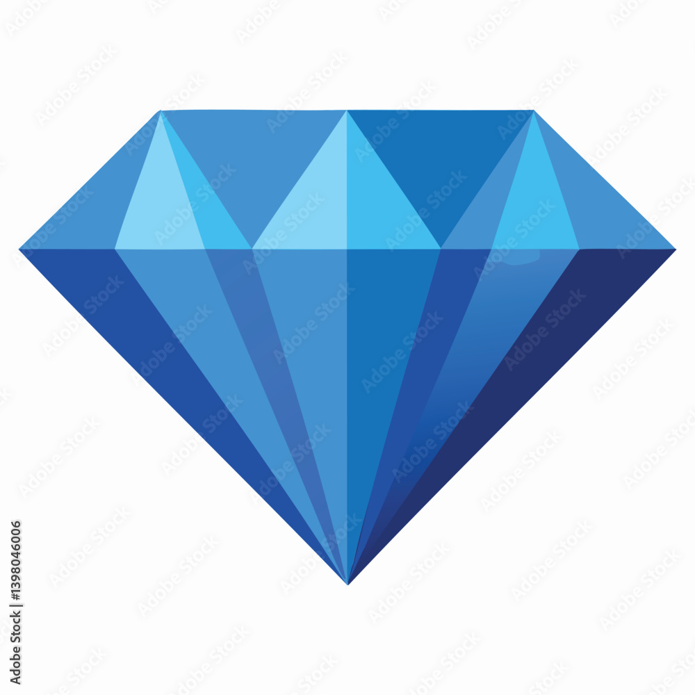 Shiny Blue Diamond Illustration Shiny Blue Diamond Illustration