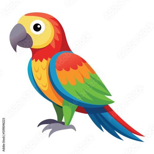 Parrot isolated on white background