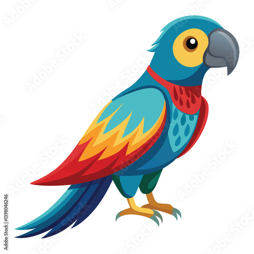 Parrot isolated on white background