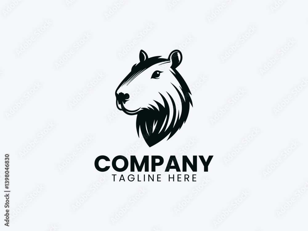 Obraz premium Capybara Vector Logo Design