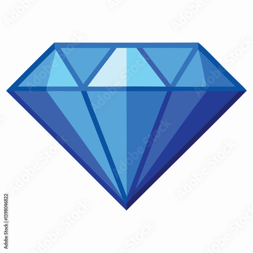 Shiny Blue Diamond Illustration