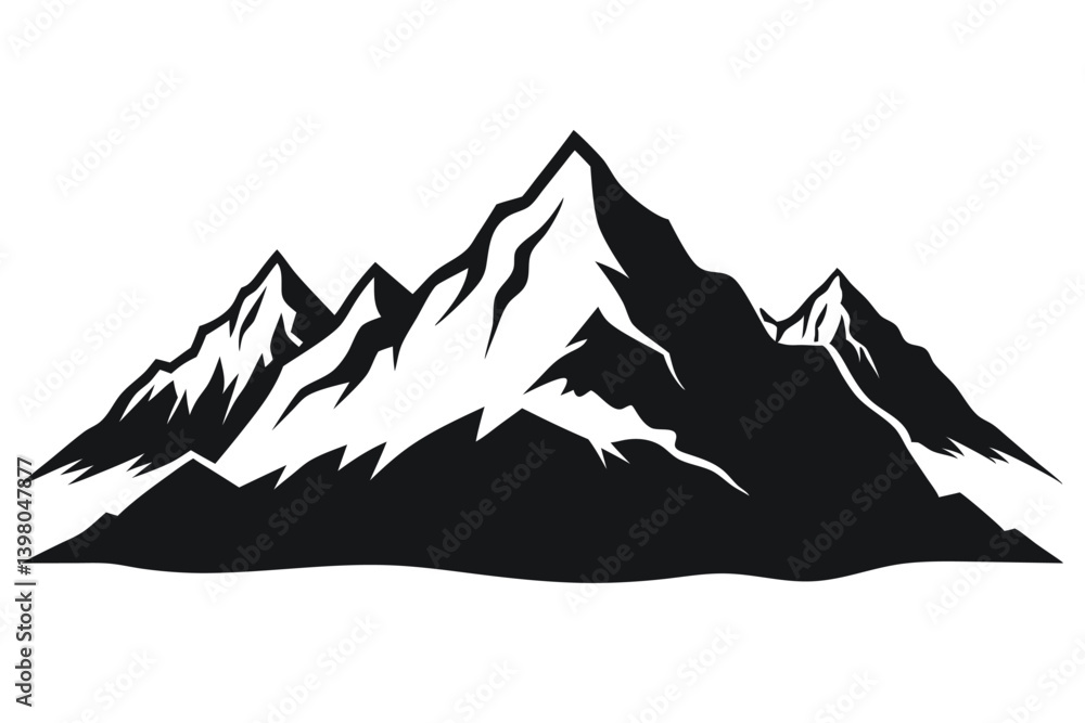 Fototapeta premium himalayan mountains vector art illustration 