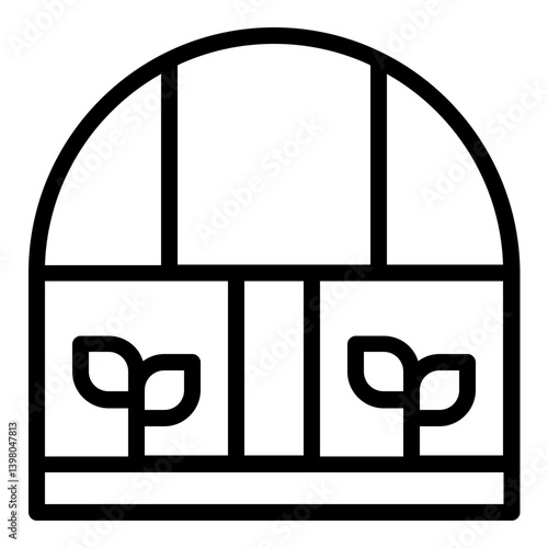greenhouse icon line