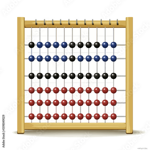 old abacus on white background