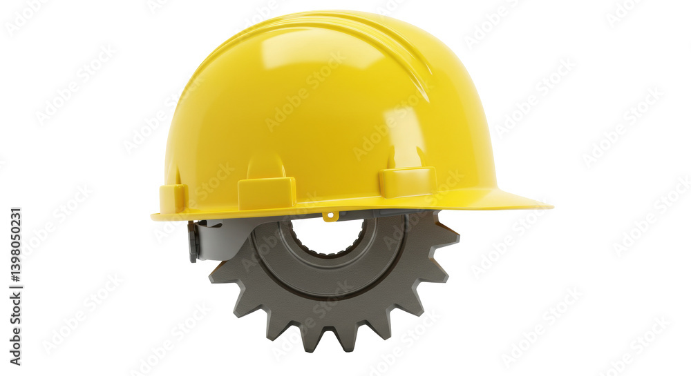 Isolated Hard Hat with Gear Isolated Hard Hat with Gear
