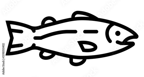 icon of a salmon fish seafood themed cooking visuals.