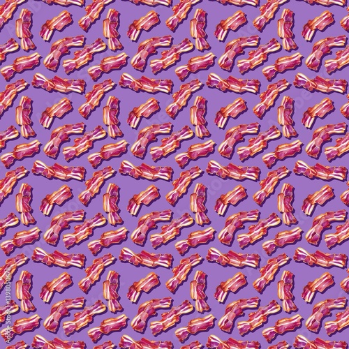 Endless Crispy Bacon Pattern Design