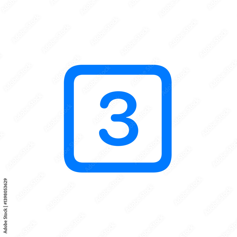 Three Square Outline Icon Three Square Outline Icon