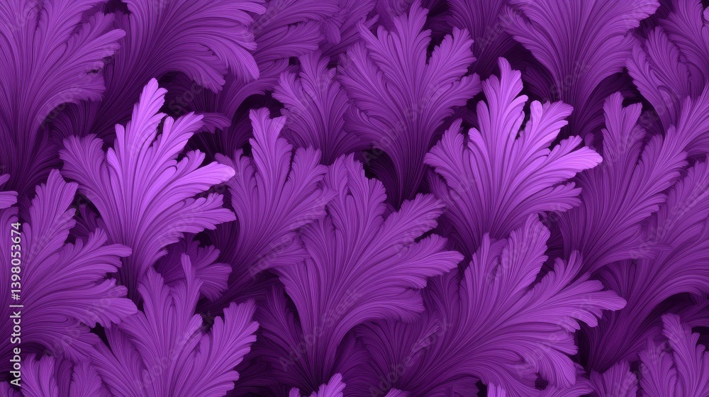 A vibrant pattern of intricate purple leaves creates a visually striking and textured background, perfect for design and artistic applications. A vibrant pattern of intricate purple leaves creates a visually striking and textured background, perfect for design and artistic applications.