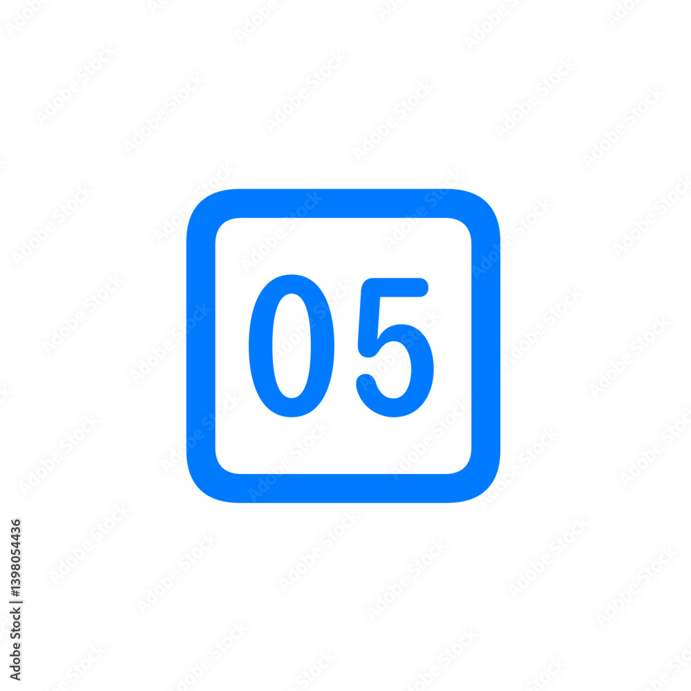 Outlined Zero-Five Square Outlined Zero-Five Square