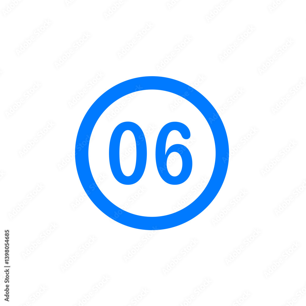 Outlined Zero-Six Circle Outlined Zero-Six Circle