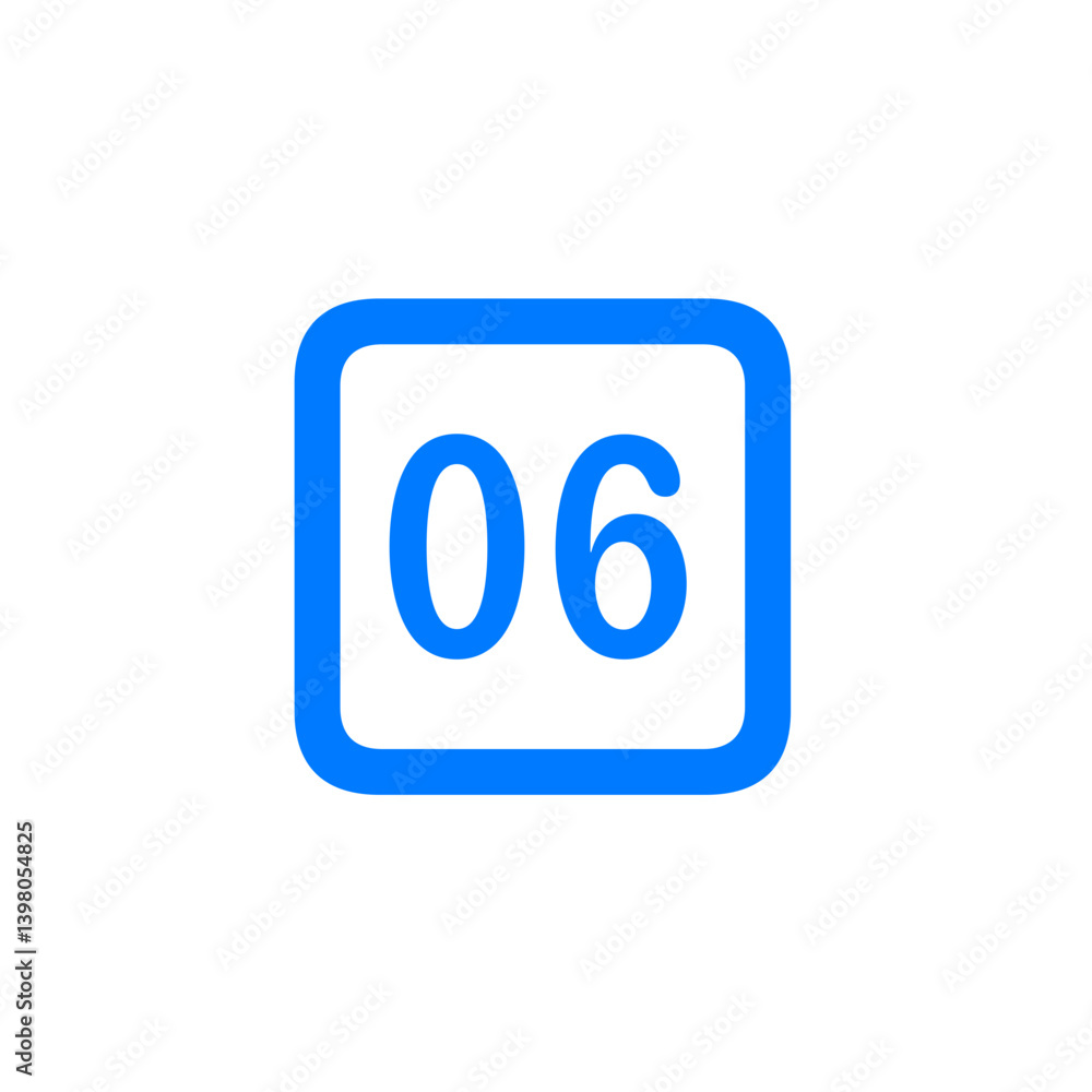 Outlined Zero-Six Square Outlined Zero-Six Square