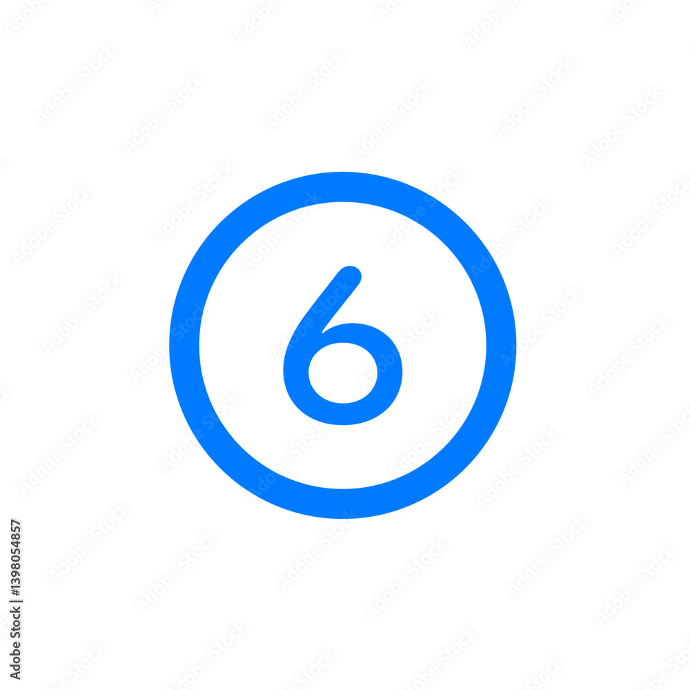 Outlined Alternative Six Circle Outlined Alternative Six Circle