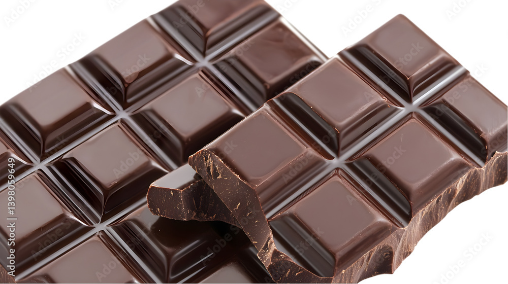 Dark Chocolate Bars with Closeup. (1) Dark Chocolate Bars with Closeup. (1)