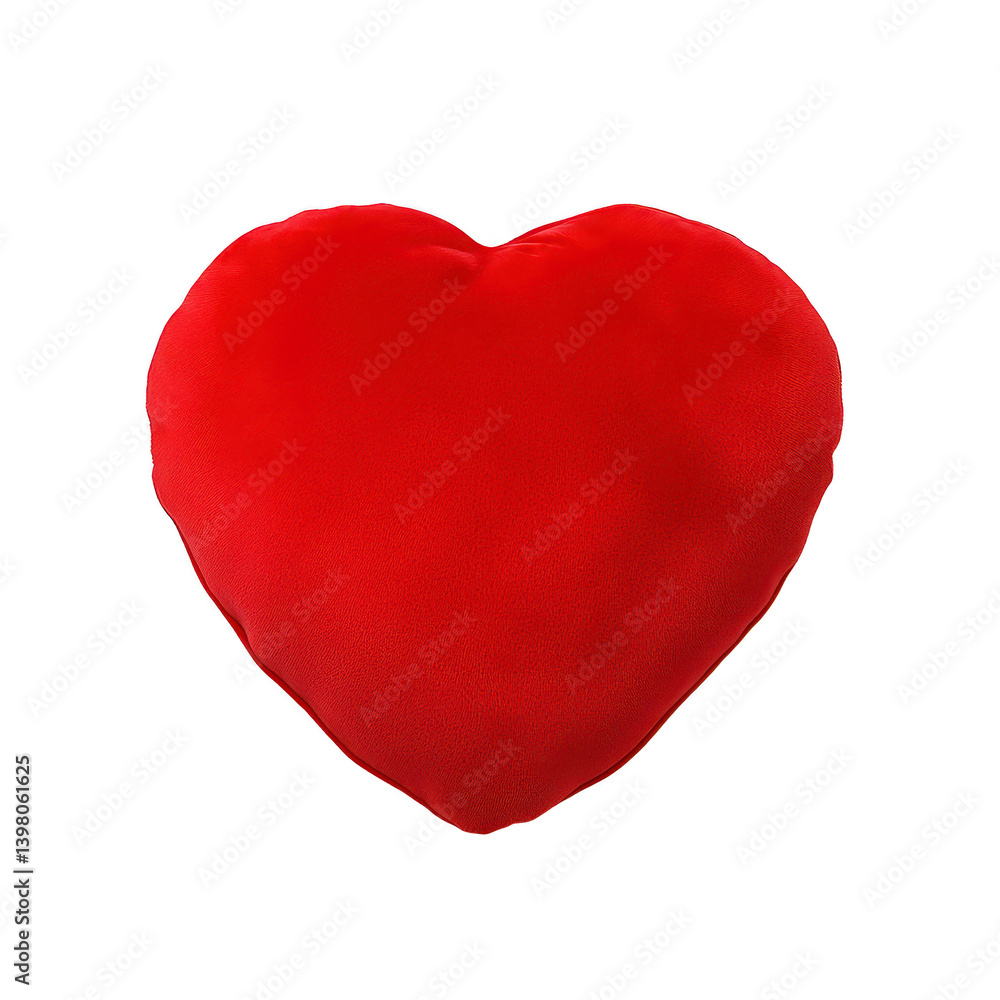 plush red heart shaped pillow on transparency background, symbolizing love and affection. soft texture and vibrant color make it perfect for romantic or cozy settings plush red heart shaped pillow on transparency background, symbolizing love and affection. soft texture and vibrant color make it perfect for romantic or cozy settings