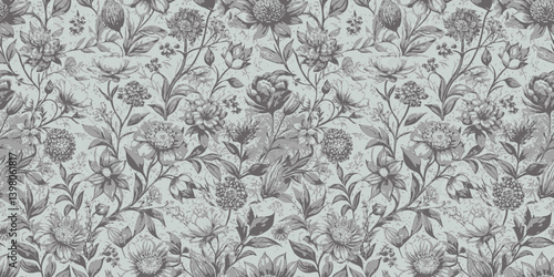 Elegant monochrome floral pattern design for stylish decor.