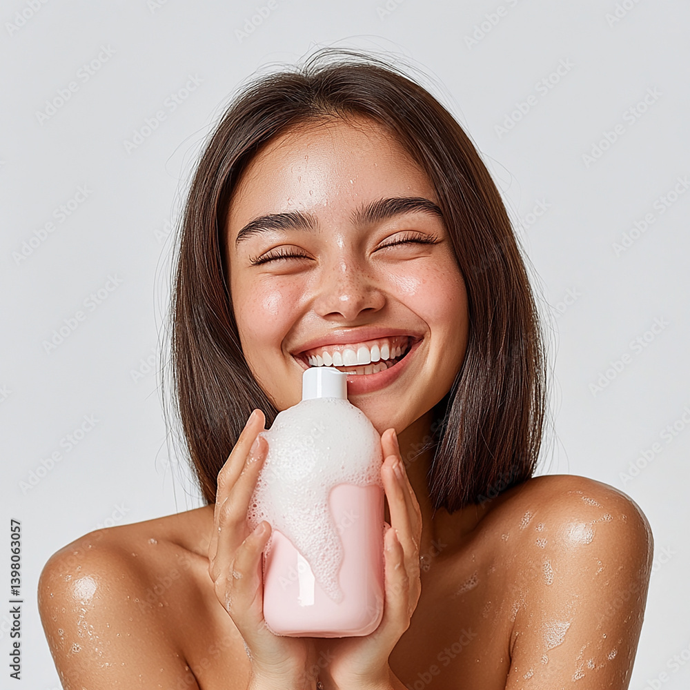 Beautiful woman is doing skin care, beauty close-up Beautiful woman is doing skin care, beauty close-up