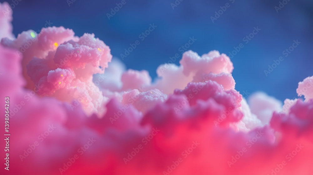 Fototapeta premium Abstract Pink Clouds and Sky