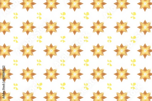 A Golden star patterns create vibrant and cheerful design, perfect for various decorative uses. bright yellow accents enhance overall aesthetic, making it visually appealing
