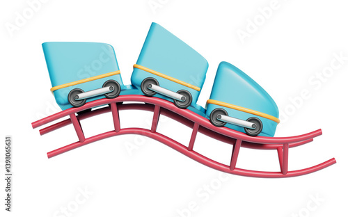 놀이 공원 롤러코스터 아이콘 Amusement Park Roller Coaster Icon