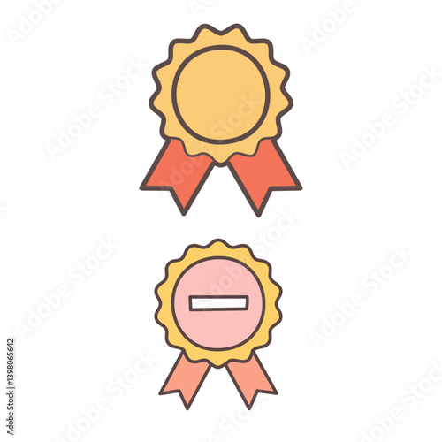 blank award ribbon. award ribbon award. ribbons and labels. vector award medal