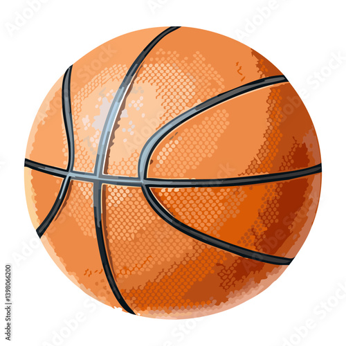 basketball isolated on white background. Basketball ball  3d. 